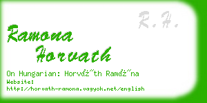 ramona horvath business card